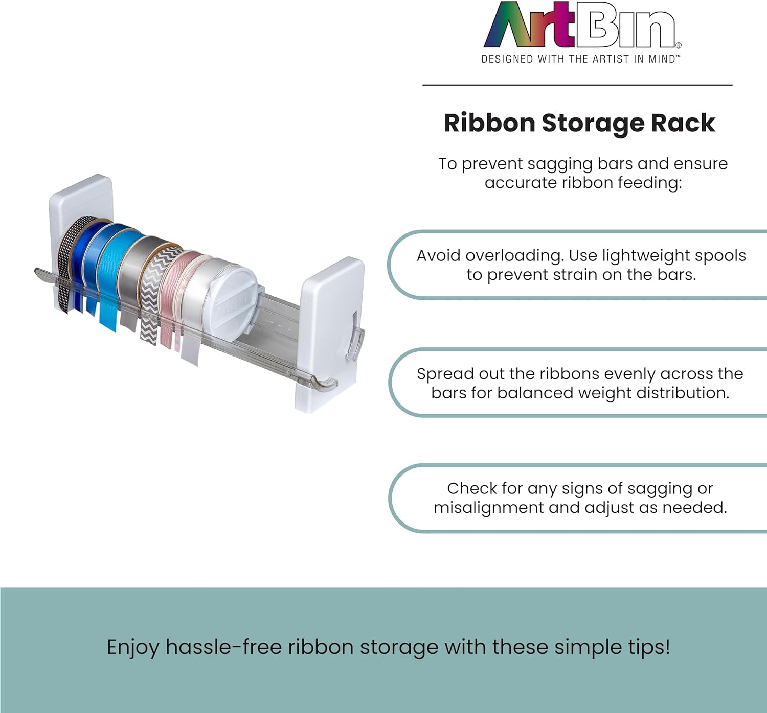 Ribbon Storage Rack - White