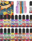 Epoxy Resin Pigment - 24 Colors Liquid Translucent Epoxy Resin Colorant, Highly Concentrated Dye for DIY Jewelry Making, Paint, Craft - 6Ml Each, with 6 Colors Resin Glitter