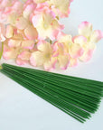 100 Pcs Plastic Floral Stem 6.69 Inch/17Cm, Artificial Flower Rod Flower Stem Wire Making Accessories, DIY Crafts Bouquet Stem Flower Arrangements Decor Supplies (Green - 17 Cm)