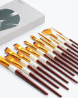 ARTIFY Paint Brushes for Acrylic Painting, 15 Pcs 2024 New Painting Supplies, Artist Paint Brush Set for Watercolor, Oil and Gouache Painting, Red Wine