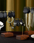 500 Pcs Necklace Display Cards Adhesive Jewelry Packaging Card Kraft Keychain Display Card Hanging Bracelet Card Holder for Choker Earring Hairband Displaying Small Business Supplies (Black)