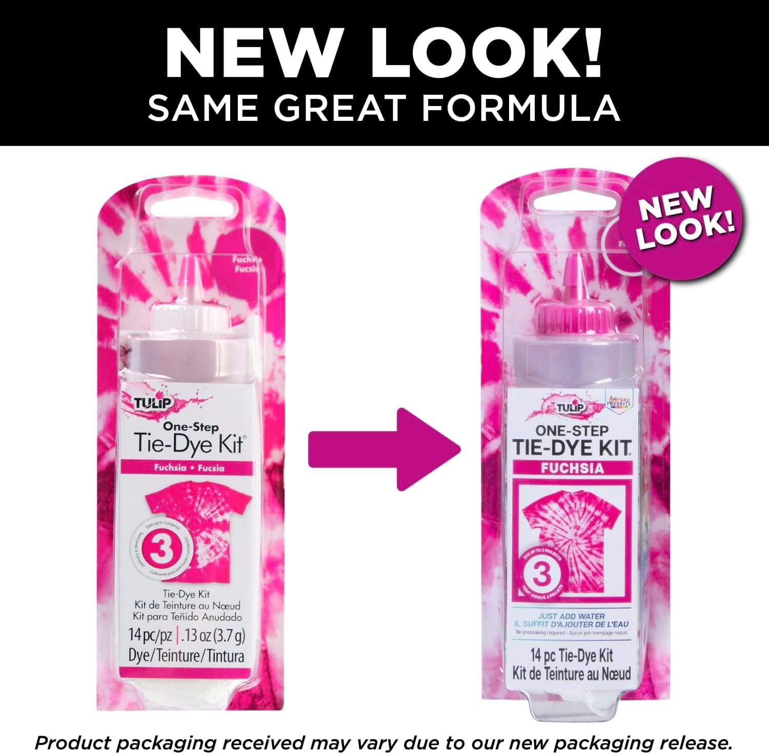 One-Step Tie-Dye Kit  Fabric Dye Open Stock 21544 Fdy Opstk Fuchsia 3/36, as Detailed