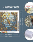 Diamond Painting Kits for Adults, 5D DIY Diamond Art Kits for Beginners round Full Drill Diamond Painting for Home Wall Decoration Gift 12×12Inch, Stained Glass Bee