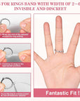 8 Pcs Ring Size Adjuster for Loose Rings, 28 Silver Polishing Cloths and 40 Small Plastic Bag, 4 Size Invisible Ring Sizers, Polishing Cloth and Mini Plastic Bags Set for Jewelry, Women and Men