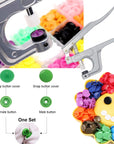 1440Pcs Plastic Snap Buttons No-Sew Snap Fasteners T5 Snaps with Snaps Pliers Kit for Clothing Sewing,Rain Coat,Bibs,Clothes Crafting(24 Colors,360Sets)