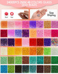 Bead Loom Kit for Adults Beading Loom Supplies 24000 Pcs Glass Seed Beads Bracelets Jewelry Earring Making Tools Gifts for Girls DIY Craft