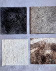 Cowhides Nice Variety 15 Pieces Hair on Cow Hide Scrap Leather Hide Remnant (15), Multi Color, 6X6