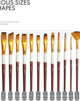 ARTIFY Paint Brushes for Acrylic Painting, 15 Pcs 2024 New Painting Supplies, Artist Paint Brush Set for Watercolor, Oil and Gouache Painting, Red Wine