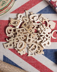 270 Pieces 1 Inch Wood Alphabet Letters Wooden Numbers Mini Blank Wood Symbols Unfinished Wood Heart Star Paw with Rustic Storage Tray for Home Decor Spelling Education Homemade Crafts Party Gifts