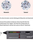 Diamond Tester Pen and 9V Battery Kit,High Accuracy Jewelry Diamond Tester,Diamond Selector for Novice and Expert, Thermal Conductivity Meter (Diamond Tester)