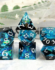 7 Piece Sharp Edge Polyhedral Dice Mold, DND Dice Resin Molds for Board Games, Silicone Molds for Resin Dice Making