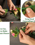 Floral Arrangement Kit with Green Floral Tape, 22 Gauge Floral Wire Stems, 26 Gauge Paddle Floral Wire and Floral Wire Cutter for Bouquets Banquets, Artificial Flowers