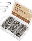 Safety Pins, 150 PCS Safety Pins Assorted, 3 Different Sizes Silver Safety Pins Bulk, Small Safety Pins, Large Safety Pins Heavy Duty for Clothes, Sewing, Craft