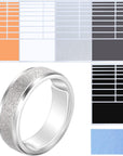 Ring Size Adjuster Loose Rings Adjuster Invisible Ring Sizer with Clean Cloth for Wide Ring Fixing, 5 Sheets (85 Pieces Totally)