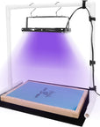 50W LED UV Screen Printing Light with Light Stand and Black Fabric, Cable Tie, Exposure Unit for Screen Printing and Cyanotypes