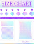 5 Pieces Mermaid Scale Stencil, Mermaid Makeup Stencil Reusable Fish Scale Template Large Plastic Scale Wall Stencil for Painting on Wall Face Body(8 X 6 Inch)