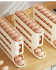 Refrigerator Egg Storage Box - 4 Tiers Fridge Egg Rack Large Capacity Egg Dispenser for Refrigerator