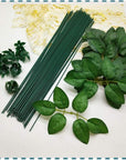 200 Pcs 16 Inch 22 Gauge Dark Green Floral Stem Wire,Flower Making Accessory Perfect for DIY Bouquet Stem Wrapping and Crafts