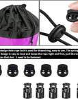 Versatile 1/8-Inch (3Mm) Elastic Cord - 10 Yards with 10 Pack Plastic Spring Cord Locks - Stretch Cord, Elastic Rope, and Drawstring Cord for Sewing, Crafting, and DIY Projects (Black)