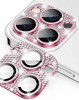 For iPhone 14 15 Pro Max Glitter Diamond Metal Lens Cover For iPhone 15 14 Plus 12 13 Mini 11 Pro Max Camera Lens Protector Film