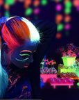 12 Pcs Glow in the Dark Face Body Paint, UV Black Light Glow Makeup Kit for Kids Adult, Non-Toxic Fluorescent Face Paints Crayons for Birthday Party Halloween Masquerade Makeup