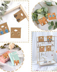 Kraft Paper Color Clamshell Hanging Brown Paper Earrings Display Card 2 X 2 Inches