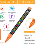 56 Colors Acrylic Paint Pens, Acrylic Paint Markers, 0.7Mm Extre Fine Paint Pens for Canvas, Rock Painting, Wood, Fabric, Ceramic, Stone, Metal