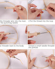 23 Pieces Punch Needle Kit, 2 Type Punch Needle Kits Adults Beginner, Rug Tufting Kit, Adjustable Rug Yarn Punch Needle Wooden and Plastic Handle Embroidery Pen for Embroidery Floss Cross Stit