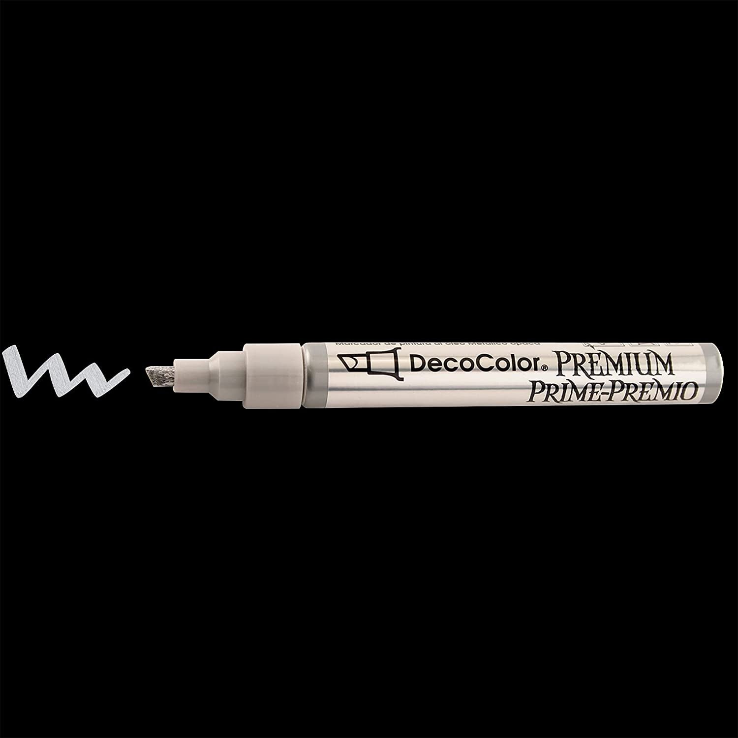 of America 350-CSLV Decocolor Premium 3 Way Chisel Point Pen, Silver