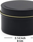 Candle Tins 8Oz, 24 Piece Candle Tin Cans Bulk Candle Containers for Candle Making Supplies Wholesale Candle Tins - Black