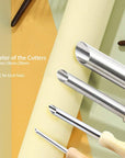 Pack of 4 Stainless Steel and Wood Circular Clay Hole Cutters for Pottery and Sculpture