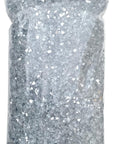 3Lb Crushed Mirror Glass for Crafts, Resin Glue Art Decorative DIY White Mirror Pieces 6-8Mm