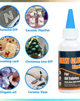 1 Min Quick Bonding Fast Dry Sew Glue Liquid Reinforcing Adhesive Speedy Fix for All Fabrics Clothing Cotton Flannel Denim Leather Polyester Doll Repair (60Ml)