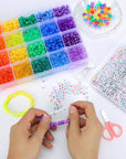 4070Pcs Pony Beads for Friendship Bracelets, 24 Colors Kandi Beads Set, Included Letter Beads, Heart Beads, Polymer Clay Beads, Bracelet Making Kit for Necklace Jewelry Making and Craft Gifts