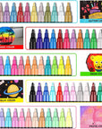 Acrylic Paint Pens, 60 Colors Acrylic Paint Marker, 0.7Mm Extra Fine Paint Pens for Canvas, Rock Painting, Wood, Glass, Metal, Ceramic, Stone