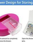 2 Pieces Magnetic Pin Cushion, Magnetic Pin Holder with Pin Cushion Wristband for Sewing, Pink