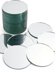 50-Pack of Small round Mirrors for Crafts, 4-Inch Glass Tile Circles for Wall and Table Decor, Mosaics, DIY Home Projects, Decorations, Arts and Crafts Supplies