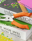 Single Hole Punch, HIA 1/4”Hole Puncher, Metal One Hole Puncher for Crafts with Ergonomic Silicone Handle, Paper Punch for Kids and Adults (Stylish Orange Color)