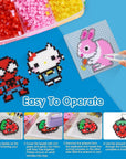 Fuse Beads Kit,10000Pc 5MM Melty Beads Set, Iron Melting Beads Craft Kit with Pegboards,Ironing Paper and Chain Accessories, Arts and Crafts Set for Kids Boys Girls Christmas Birthday Gift