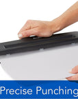 3 Hole Punch, 10 Sheet Capacity Three Hole Puncher 3 Ring, Adjustable 2-3 Hole Paper Punch, Black (74015)
