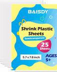 25Pcs Shrink Plastic Sheets for Crafts Heat Shrink Paper for Crafts Kids DIY Jewelry Making, 14.5X20Cm