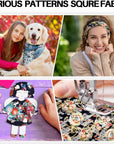 6 Pcs 20'' X 16'' Japanese Fat Quarters Quilting Fabric Bundles Japanese Printed Furoshiki Wrapping Cloth Squares Quilting Patchwork Fabric Colored Cotton Wrap DIY Scrapbook Craft (Fresh Style)