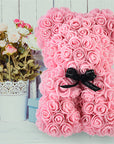 Valentine's Day Gift Rose Bear Eternal Flower Rose Teddy Bear PE Foam Bear 25cm Valentines Day