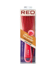 Red by Kiss Glide & Define Non-Slip Detangling Brush for Natural Hair Scalp Care Hair (Travel size) Heat Resistant Bristles Works Well with Blow Dryer