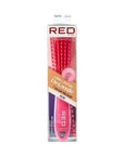 Red by Kiss Glide & Define Non-Slip Detangling Brush for Natural Hair Scalp Care Hair (Travel size) Heat Resistant Bristles Works Well with Blow Dryer
