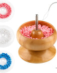 Clay Bead Spinner,Seed Beads Kit with 3 Pcs Quick Changed Trays,Beading Needles for Jewelry Making (Wooden)