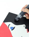 Acrylic Paint Marker Pens, 5 Different Point: Extra Jumbo Felt(15Mm),Jumbo Felt(10Mm), Medium Bullet(2-3Mm), Fine(1Mm), Extra Fine(0.7Mm) (5 Black)