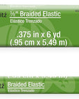Braided X, White Elastic, 3/8-Inch by 6-Yard