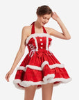 Winter Velvet Noel™ Holiday Bundle – Dress, Hooded Cloak & Faux Fur Leg Warmers