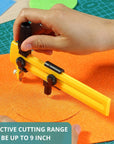 - 6.25In, Fabric Circle Cutter for Paper Crafts, Compass / Circular Cutter, Cutting Compass